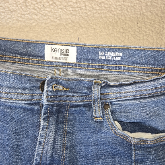 Kensie Blue Flared Jeans - Picture 2 of 4